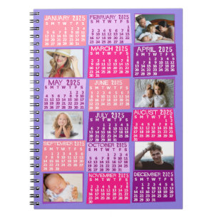 2025 Maandkalender Schattigee Mod 6 Fotocollage Notitieboek