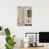 2025 Maanfasen Astronomie Kalender Poster (Thuiskantoor)