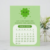 2025 Maart Schattigee Motivatie Kalender Kaart (Staand voorkant)