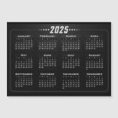 2025 Magnet Kalender Stijlvol Zwart Wit  (Voorkant)
