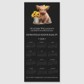 2025 Magnetic Highland Koe Bedrijfskalender (Voorkant)