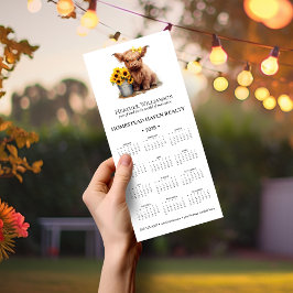 2025 Magnetic Highland Koe Bedrijfskalender