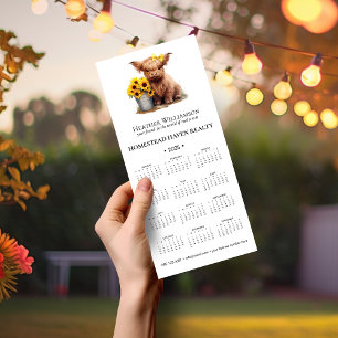 2025 Magnetic Highland Koe Bedrijfskalender