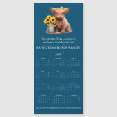 2025 Magnetic Highland Koe Bedrijfskalender/Blauw (Voorkant)