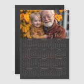2025 Magnetische fotokalender Volle jaar Zwarte Ka Magnetische Uitnodiging (Voorkant / Achterkant)