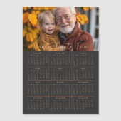 2025 Magnetische fotokalender Volle jaar Zwarte Ka Uitnodiging (Voorkant)