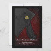 2025 Maroon Red Tassel Charm Afstuderen Kaart (Voorkant)