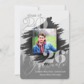 2025 Masculine Greyscale 2 Foto Afstuderen Kaart (Voorkant)