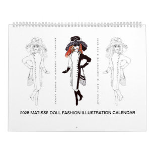 2025 Matisse Doll Mode Illustratiekalender Kalender