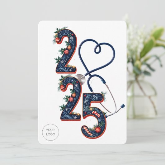 2025 Medische op maat gemaakte logo tekst sjabloon (Staand voorkant)