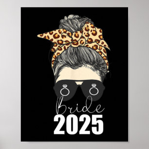 2025 Messy Bun Verloving Leopard Cheetah Poster