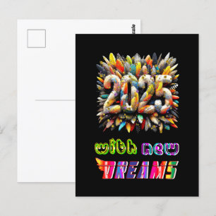 2025 met nieuwe dromen briefkaart
