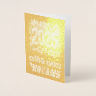 2025 met nieuwe dromen folie kaarten