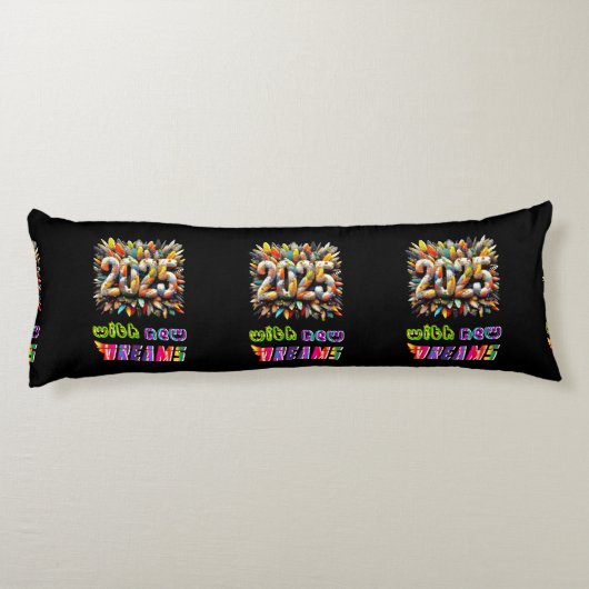 2025 met nieuwe dromen lichaamskussen (Achterkant)