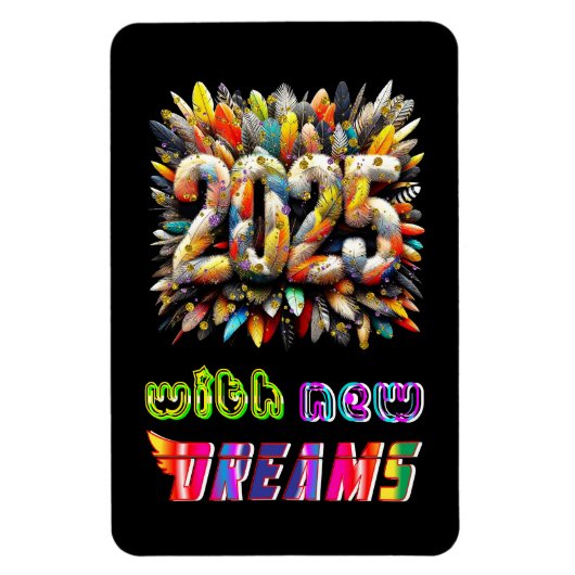 2025 met nieuwe dromen magneet (Verticaal)