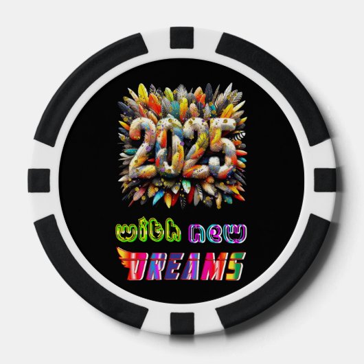 2025 met nieuwe dromen poker chips (Voorkant)