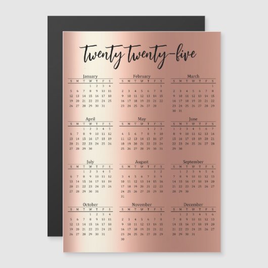 2025 Metalen look Script (Voorkant / Achterkant)