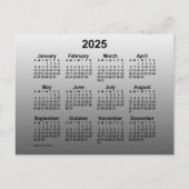 2025 Mini-kalender Faded White van Janz Postcard Briefkaart (Voorkant)