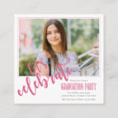 2025 Mini Photo Senior Afstuderen Invitation Informatiekaartje (Achterkant)