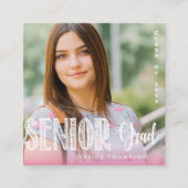 2025 Mini Photo Senior Afstuderen Invitation Informatiekaartje (Voorkant)
