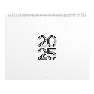 2025 minimalistisch T-shirt - Design voor het nieu Kalender