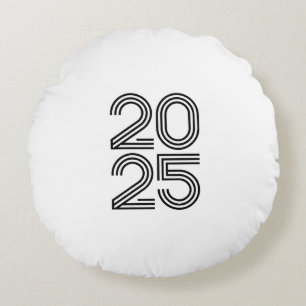 2025 minimalistisch T-shirt - Design voor het nieu Rond Kussen