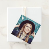 2025 Minimalistische zwarte foto Afstuderen Bedankjes Labels (In situ)