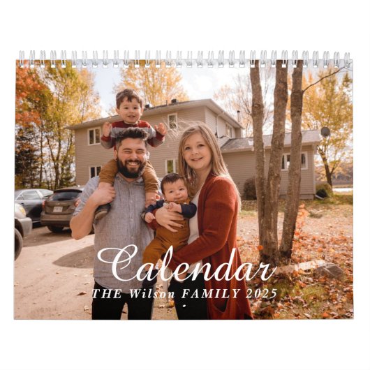 2025 Modern Creëer Uw eigen aangepaste familiefoto Kalender (Hoes)
