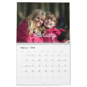 2025 Modern Creëer Uw eigen aangepaste familiefoto Kalender (Feb 2026)