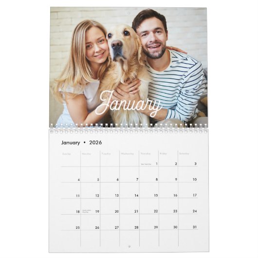 2025 Modern Creëer Uw eigen aangepaste familiefoto Kalender (Jan 2026)