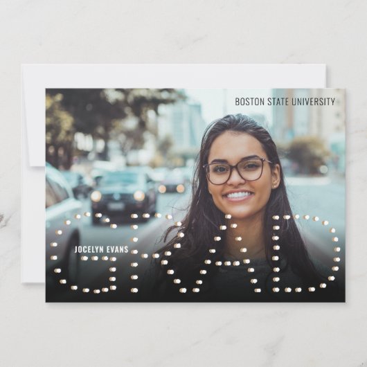 2025 Modern Gold Photo Afstuderen aangekondigd Aankondiging (Voorkant)