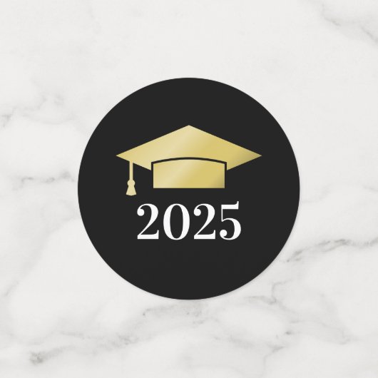 2025 Modern Goud Custom Photo Graduation Party Confetti (Kleine voorkant)