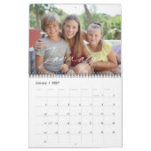 2025 Modern handschrift Script Familiefoto Kalender (Jan 2027)