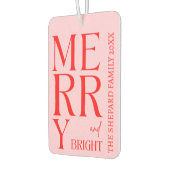 2025 Modern Merry and Bright Red Pink Christmas Luchtverfrisser (Links)