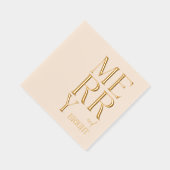 2025 Modern Script Vrolijk en helder kerstfeest Folie Servetten (Rechts)