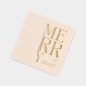 2025 Modern Script Vrolijk en helder kerstfeest Folie Servetten (Links)