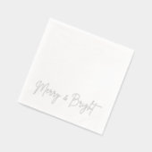 2025 Modern Script Vrolijk en helder kerstfeest Folie Servetten (Links)