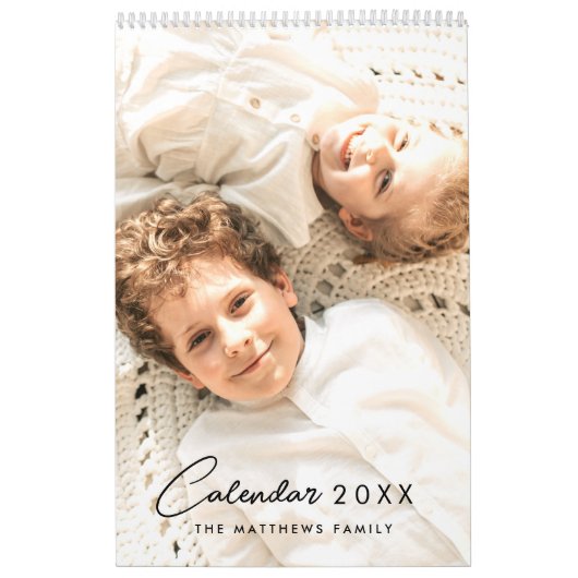 2025 Moderne aangepaste foto Creëer uw eigen famil Kalender (Hoes)