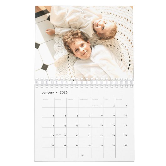 2025 Moderne aangepaste foto Creëer uw eigen famil Kalender (Jan 2026)