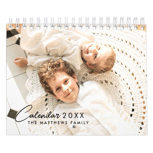 2025 Moderne aangepaste foto Creëer uw eigen famil Kalender (Hoes)