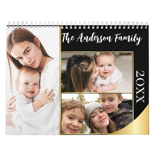 2025 Moderne aangepaste foto Creëer uw eigen famil Kalender (Hoes)