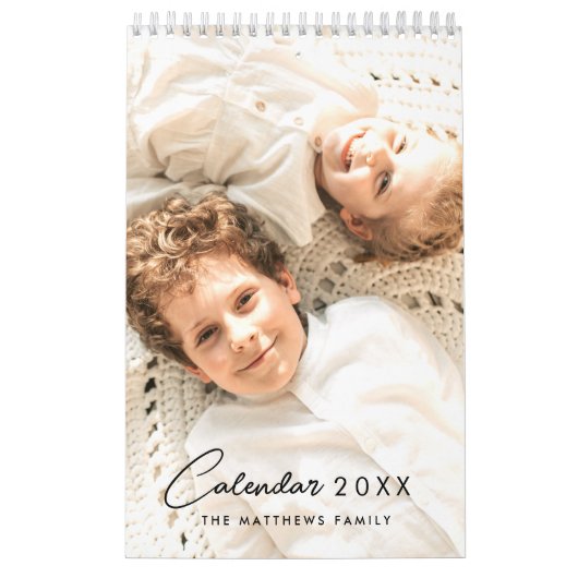2025 Moderne aangepaste foto Creëer uw eigen famil Kalender (Hoes)