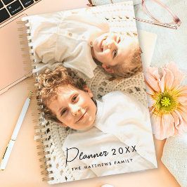 2025 Moderne aangepaste foto Creëer uw eigen famil Planner