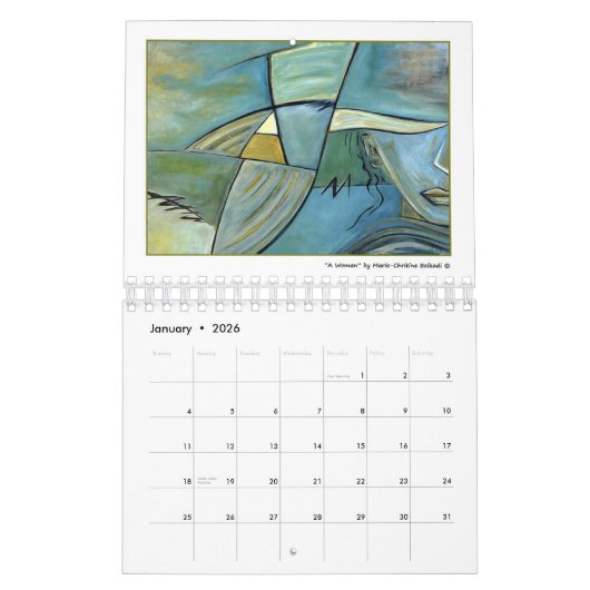 2025 Moderne Abstracte Kleurrijke Cool Art Paintin Kalender (Jan 2026)