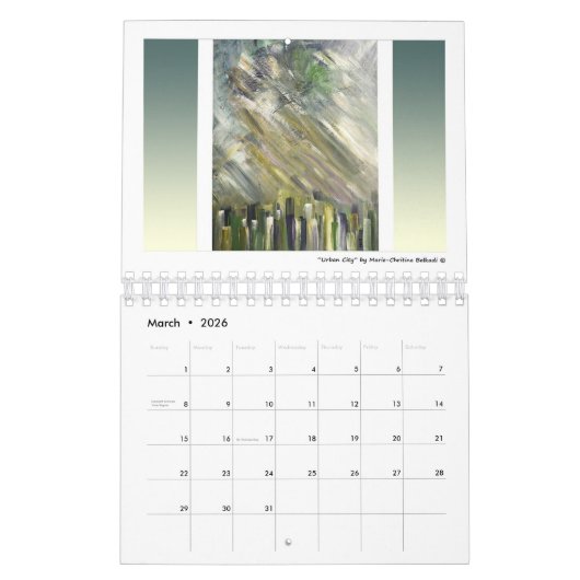 2025 Moderne Abstracte Kleurrijke Cool Art Paintin Kalender (Mar 2026)