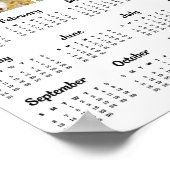 2025 Moderne Familie 4 Fotocollage Aangepaste Kale Poster (Hoek)