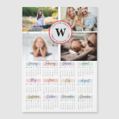 2025 Moderne Familie 4 Fotocollage Custom Magnetische Uitnodiging (Voorkant)