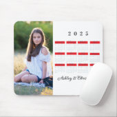 2025 Moderne Familie 4 Fotocollage Custom Muismat (Met muis)