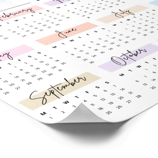 2025 Moderne Familie 4 Fotocollage Custom Poster (Hoek)