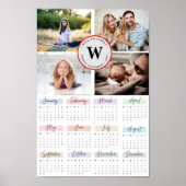 2025 Moderne Familie 4 Fotocollage Custom Poster (Voorkant)